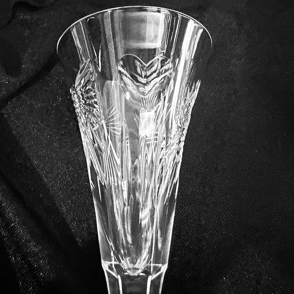 2 Waterford Crystal Millennium Collection Champagne Flutes Set of 2 Signed 9.25